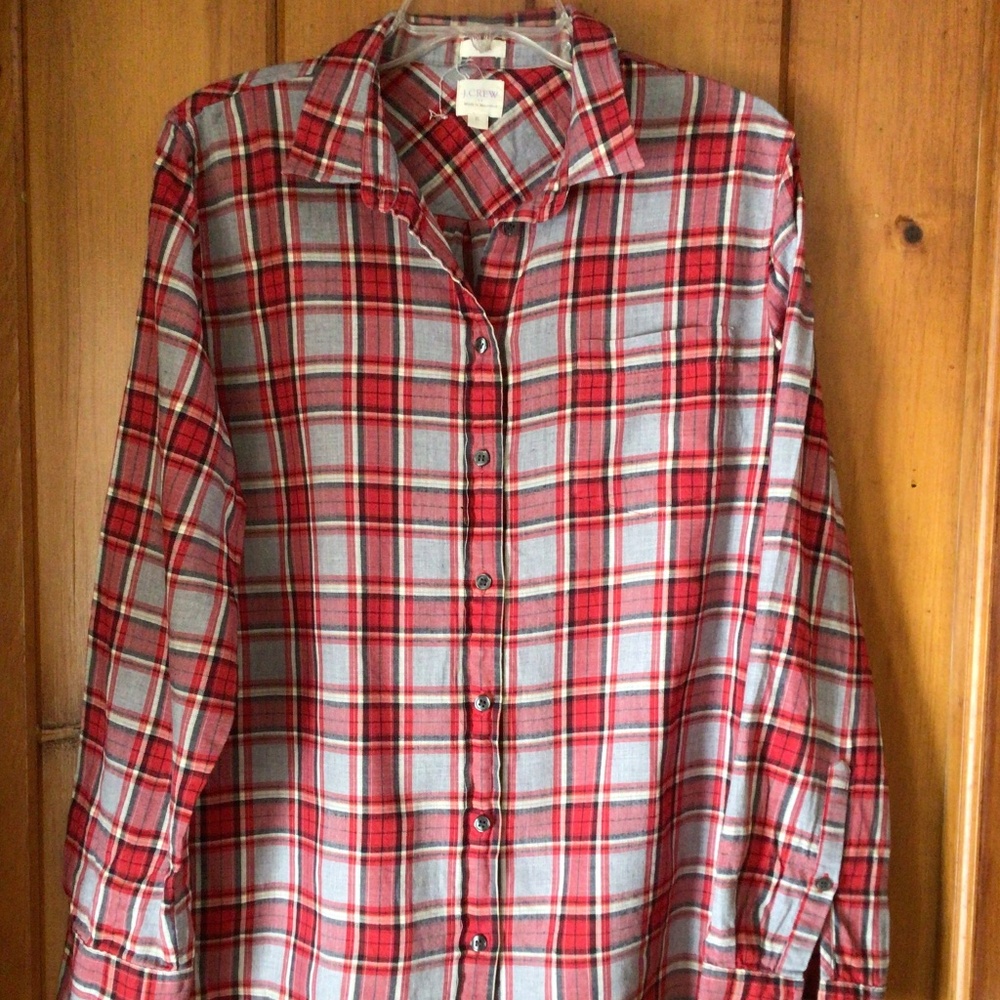 J. Crew Plaid Button Down Cotton